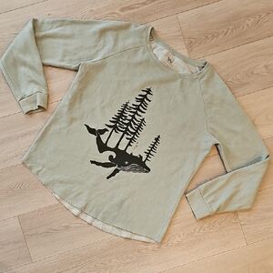 Westcoastees Whale Forest Printed Sweater, XL